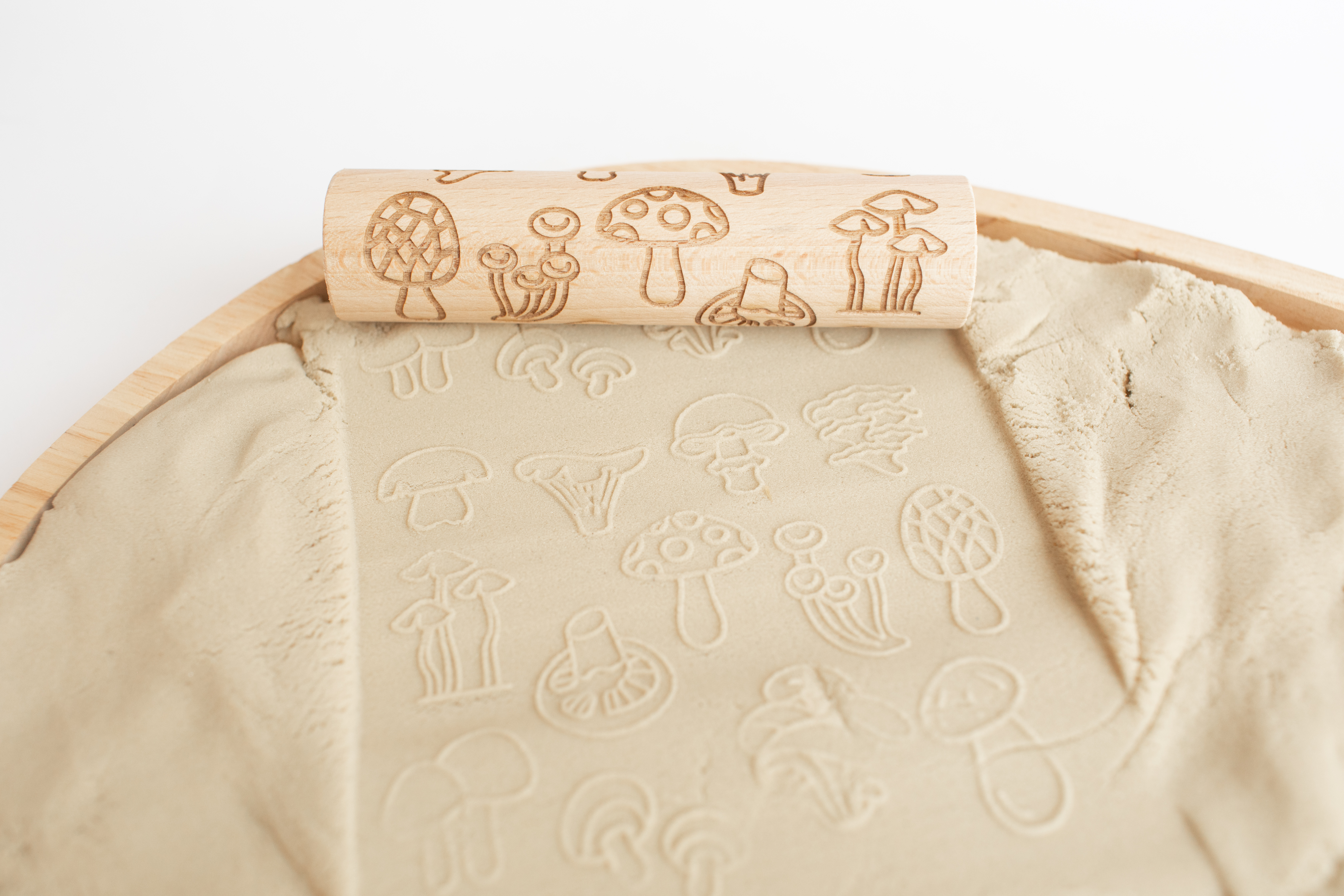 Houten roller - Paddestoelen