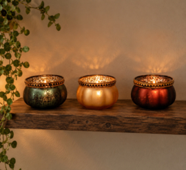 Set van 3 waxinelichten