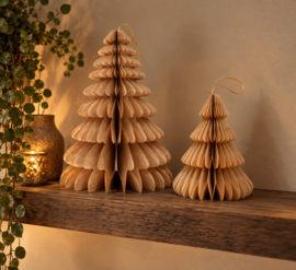 Prachtige set van 2 grote papieren kerstbomen