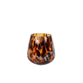 Vaas/windlicht  Neva S glas 10x10x11cm