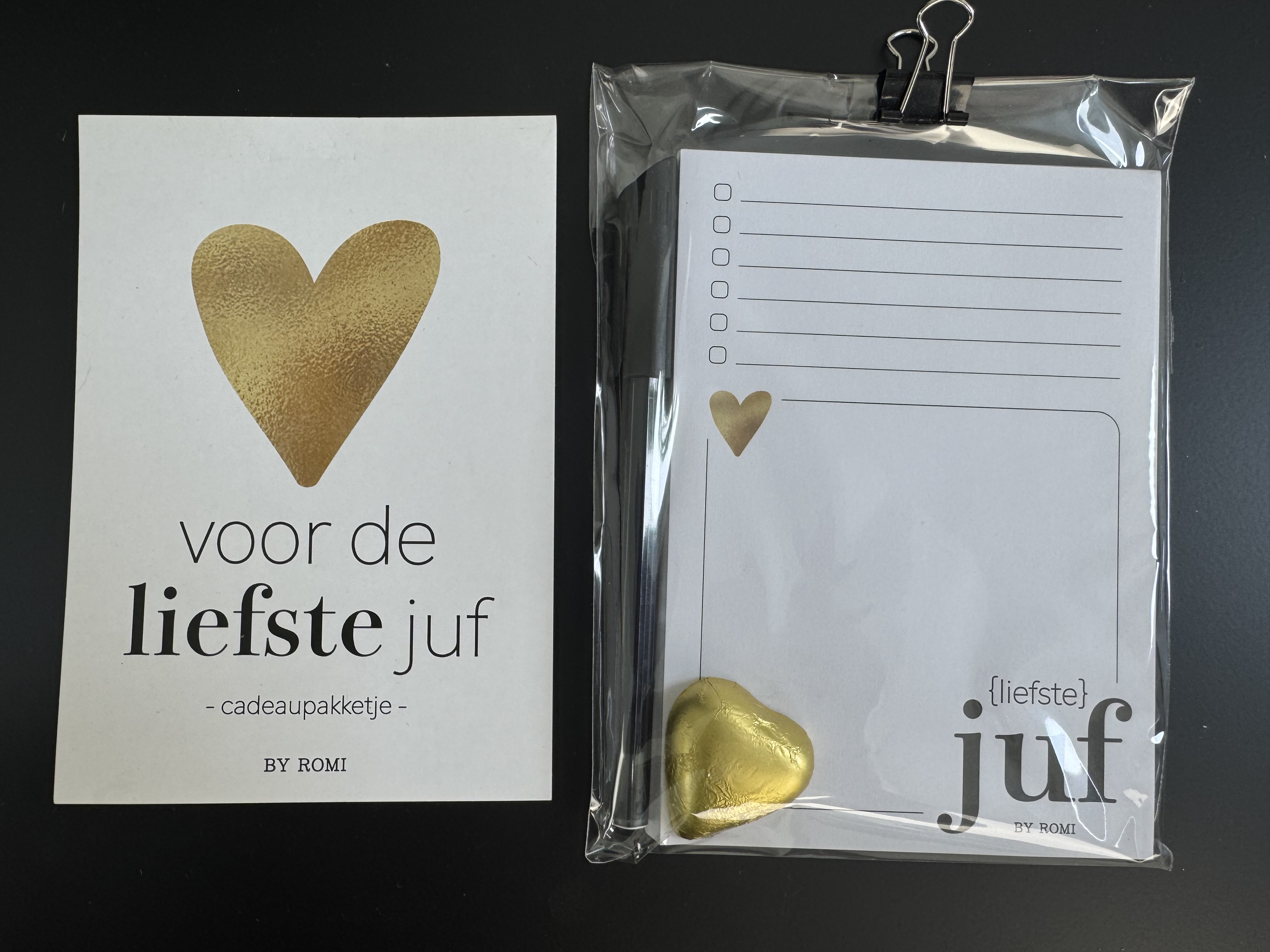 Setje met notitieboekje