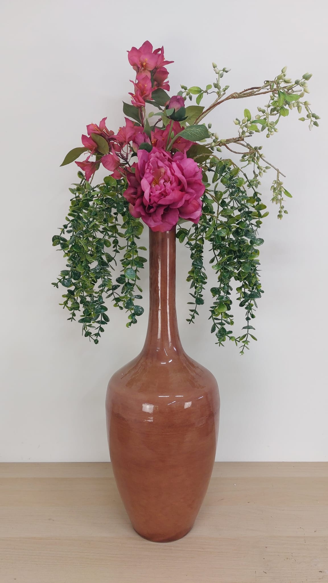 Grote XXL vaas inclusief bloemen en takken