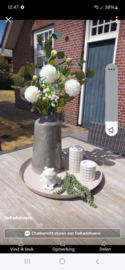 Vaas inclusief bloemen, ornament, bloemen foto 2 en wit Erwtenplantje