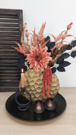 Luxe vaas inclusief sierbloemen
