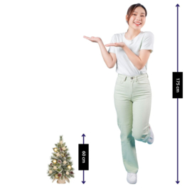 Hoogte 60 cm Kunstkerstboom kaprun warm wit Pre Order Verzendatum 12-10