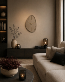 Organisch klok beige 30x48x3,5cm.