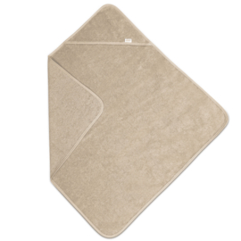 Badcape cream 100x100cm met naam