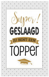 Kaart geslaagd TOPPER