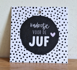 kadokaartje KADOOTJE VOOR DE JUF