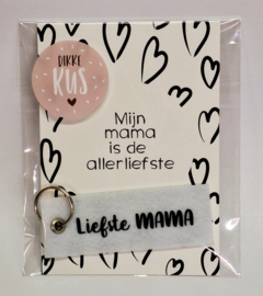 Sleutelhanger+kaart MAMA allerliefste