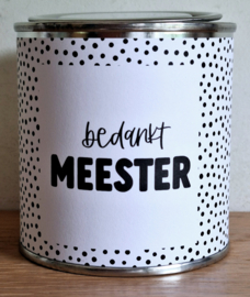 Blikje Bedankt Meester