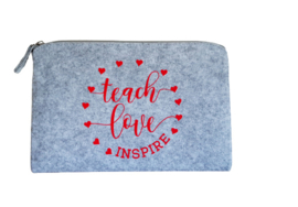 Vilten etui Teach Love Inspire