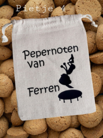 Pepernoten zakje naam Piet (14x18cm)