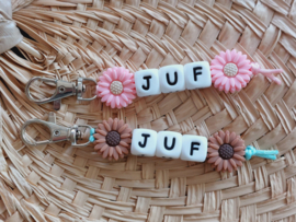 Sleutelhanger Juf daisy