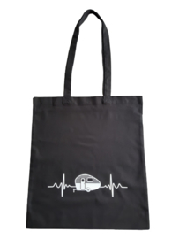 Tas bedrukt : heartbeat caravan