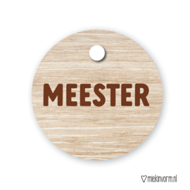 Sleutelhanger Meester hout