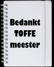 Notitieboekje tekst juf/meester