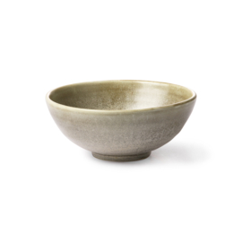 home chef ceramics: salad bowl rustic green/grey