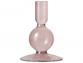 Dinerkaarshouder glas ø9x11cm roze