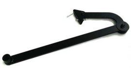 Knikarm zwart voor beperkte zijruimte Optimus 250 Art nr. 104411  (SE)