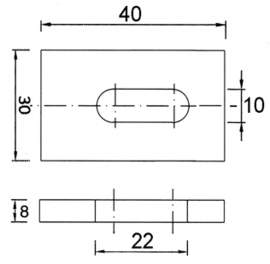 SCH30-8~~BEVESTIGINGSPLAATJE