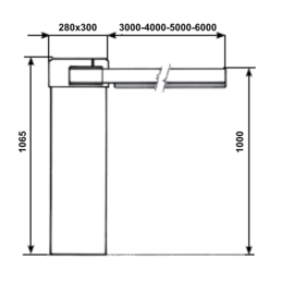 RIB slagboom ECO-RAPID N 5M 220V+PARK 2008 Art nr. BAR05  (NE)