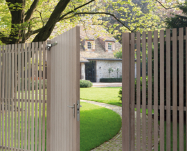 Roestvrijstalen insteekslot voor houten poorten. Art. nr. HWOOD  (TH)