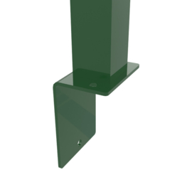 Staander 60x60 mm op L-voetplaat - 1100 mm - RAL6009 Art. nr. PLV600960602110 prijs per Stuk(s) excl. BTW