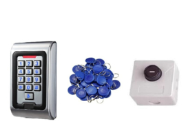 Set drukknop met Codeclavier Kijzer S209 RVS Vandaalbestendig met 10 Jettons RFID en weerbestendig.IP 67, dus werkt zelfs onder water. Art. 0209, 10x Art. 0200, Art. 0251  (QU)