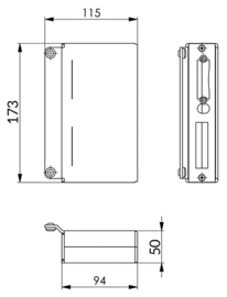 144ET50~~14761 Slotkast voor elektrisch slot