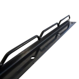 Muurlijn/gaaskam 40x20x3x1000 mm - elektrolytisch verzinkt en gecoat RAL9005 Art. nr. MUURLIJN9005100 prijs per Stuk(s) excl. BTW