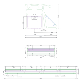 Sewosy Handgreep 2500cm, 3x 300N, 12-12VDC Art nr. MGB603