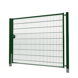 Enkele tuinpoortset met dubbelstaafmatvulling 2000x1800 - RAL6005 Art. nr. TPTDM60052018S prijs per Set excl. BTW