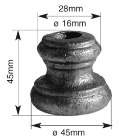 128-19~~LASBARE SIERHULS 45X28MM o 16MM