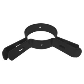 Langlip hoekbeugel met kwart Ø 89 mm met neopreen rubber - elektrolytisch verzinkt en gecoat RAL9005 Art. nr. LLHB900589NEO prijs per Stuk(s) excl. BTW