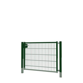 Enkele tuinpoortset met dubbelstaafmatvulling 1200x1000 - RAL6005 Art. nr. TPTDM60051210S prijs per Set excl. BTW