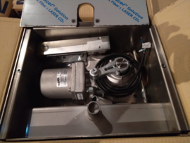 Quiko RVS/INOX Sub Professional, ondergrondse poortopener set voor 2 vleugels tot 3 meter en tot 350kg . Art.0760  (QU)