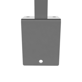 Staander 60x40 mm op L-voetplaat - 2100 mm - RAL7016 Art. nr. PLV701660402210 prijs per Stuk(s) excl. BTW