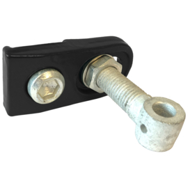 Opschroefbare scharnierset 180° voor DSM tuinpoort - RAL9005 Art. nr. SCHSETTP1809005