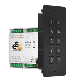 entrya ES4-KPFB kit met zwart inbouw codeklavier Art nr. 105507  (SE)