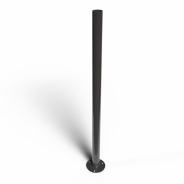 Staander Ø60 mm op ronde voetplaat - 1350 mm - Ral 9005 Art. nr. PRRV900560175135 prijs per Stuk(s) excl. BTW