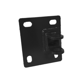 Muurplaat scharnier 90° t.b.v. M20 scharnier DSM tuinpoort - thermisch verzinkt en gecoat RAL9005 Art. nr. MPSTD9005010012