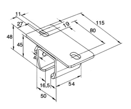 85181~~BEUGEL VOOR BEVESTIGING AAN PLAFOND - TYPE 30