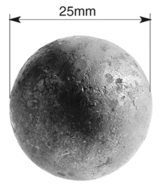 GBE25~~RONDE MASSIEVE BOL 25MM.  € 0,48    (ME)