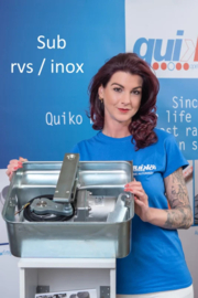 Quiko RVS/INOX Sub Professional, ondergrondse poortopener set voor 2 vleugels tot 3 meter en tot 350kg . Art.0760  (QU)