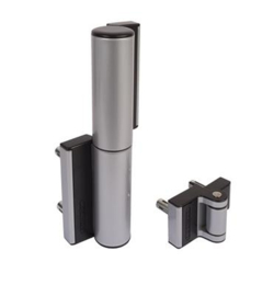 TIGER-SILV - Hydraulische poortsluiter en 180° Puma-scharnier voor poorten tot 75 kg, ZILVER. Art nr. MIC950 ZILV  (NE)