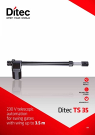 Ditec TS 35, opbouwset met stuurkast, beugels, 2 zenders en IR sensoren. DOITTS35LS (HO)