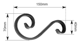 S150-12X6~~WARM UITGESMEDE KRUL