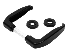 210-40X50 NERO~~GELAKTE KLINK IN ZAMAC-ZWART