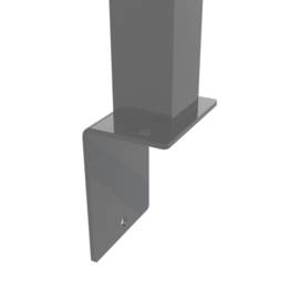 Staander 60x60 mm op L-voetplaat - 1900 mm - RAL7016 Art. nr. PLV701660602190 prijs per Stuk(s) excl. BTW